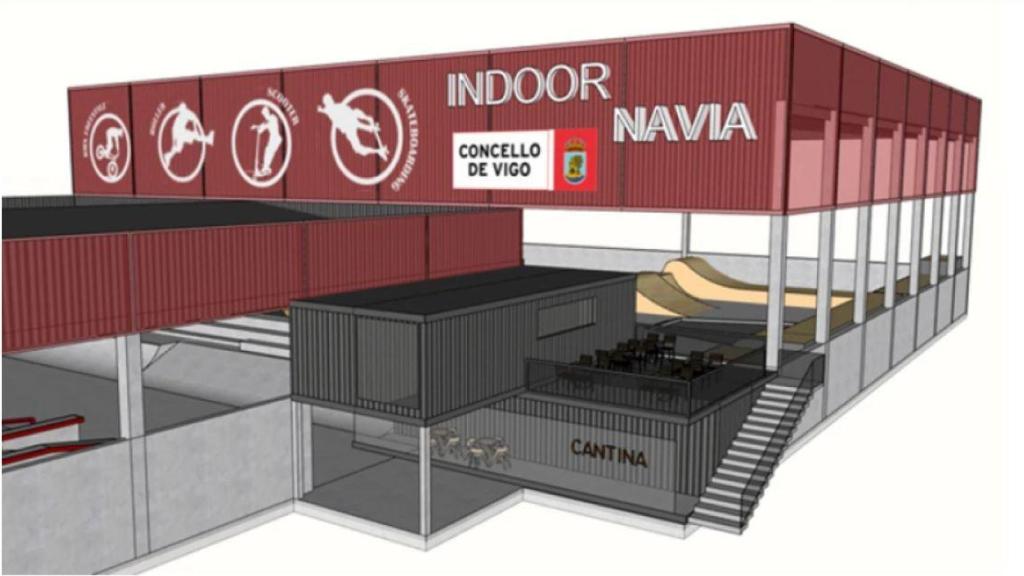 Vigo avanza en la construcción del Indoor Park de Navia, con un presupuesto de 89.849,76 euros
