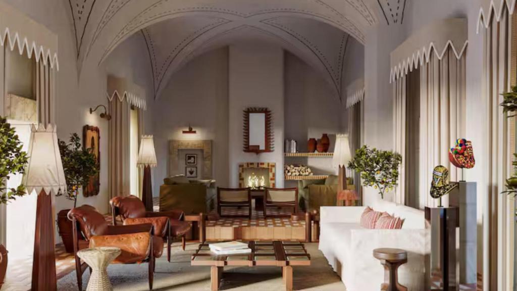 Fernando Palazuelo, hermano de Sofía Palazuelo, ha sido el encargado de rehabilitar el palacio de Godoy de Cáceres.