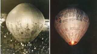 El Globo de Betanzos en la década de 1960 y en la de 1980.