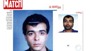 Ilustración de 'Paris Match' con el antes y el después del terrorista juzgado.