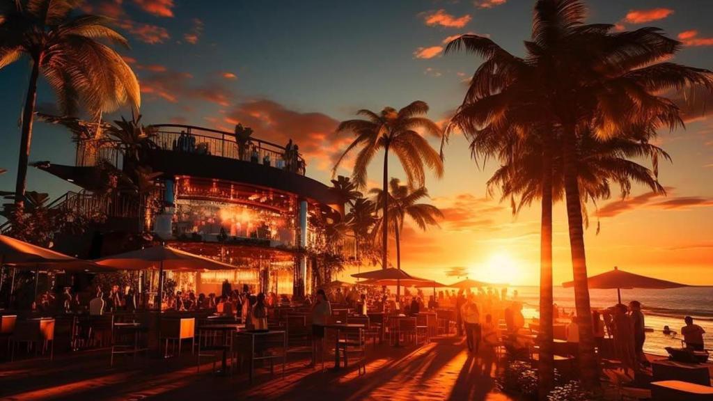 Recreación de cómo quedaría el Starlite Beach Cub dentro del complejo Laguna.