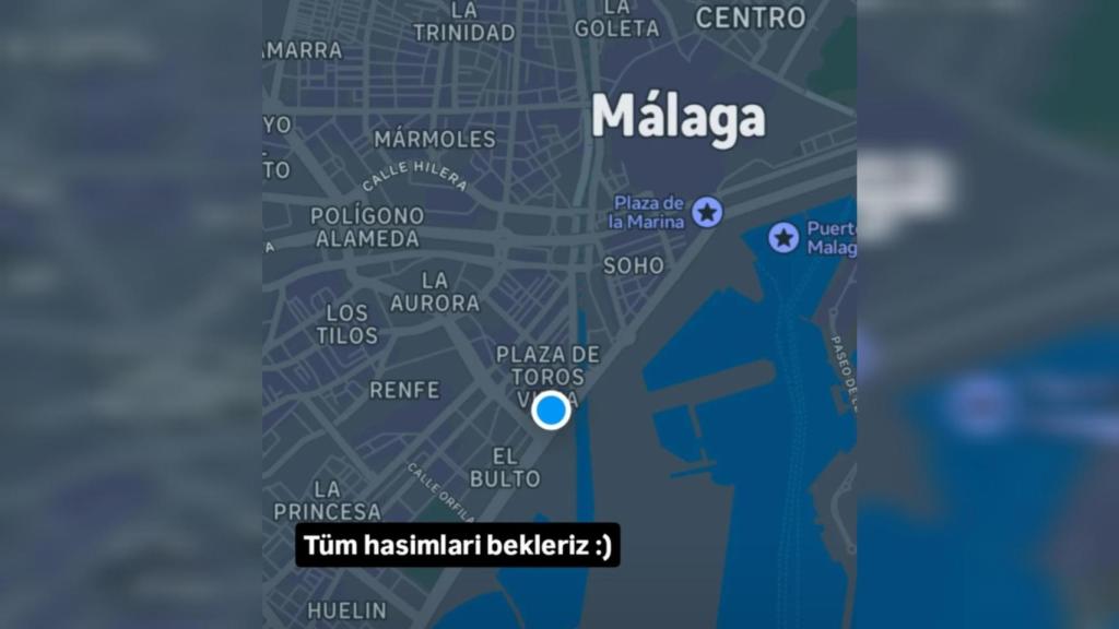 Una de las múltiples capturas de pantallas sospechosas en las que se muestra la supuesta ubicación en ciudades españolas.