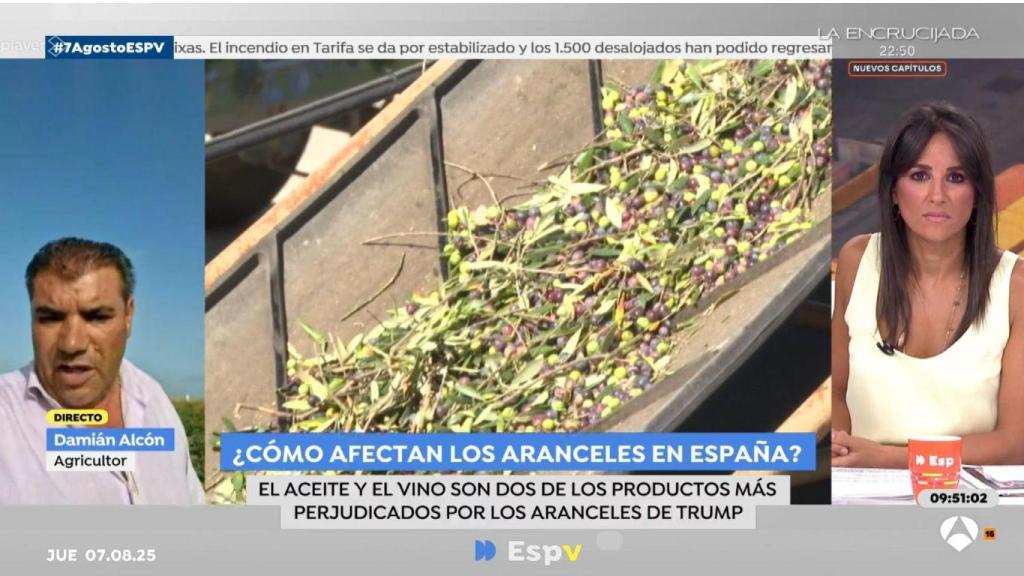 Damián Alcón, agricultor, en 'Espejo Público'