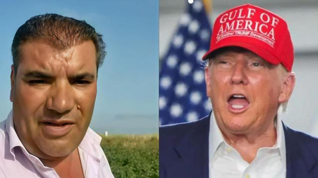 Damián Alcón en un montaje con Donald Trump.