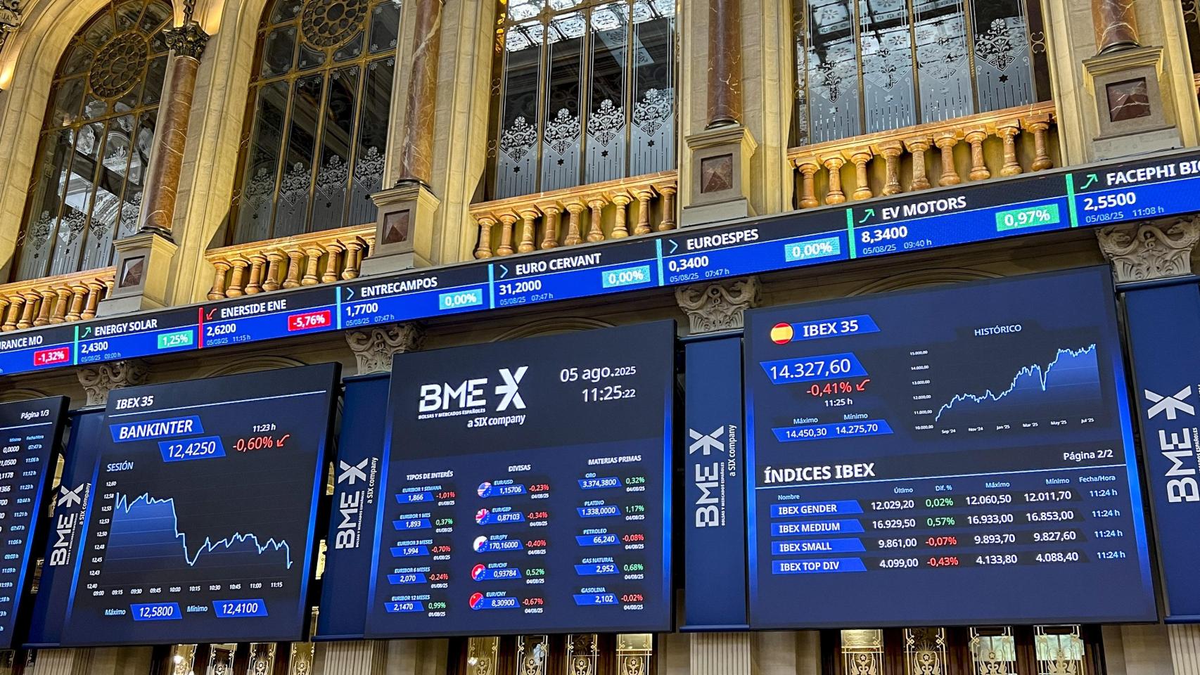 Interior del Palacio de la Bolsa de Madrid.