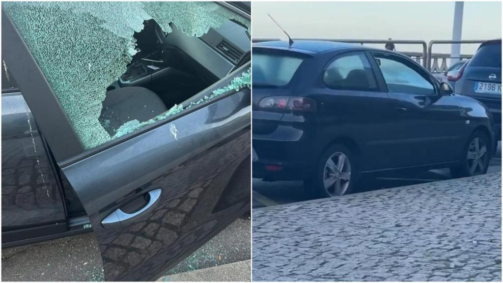 Coches vandalizados en la Domus