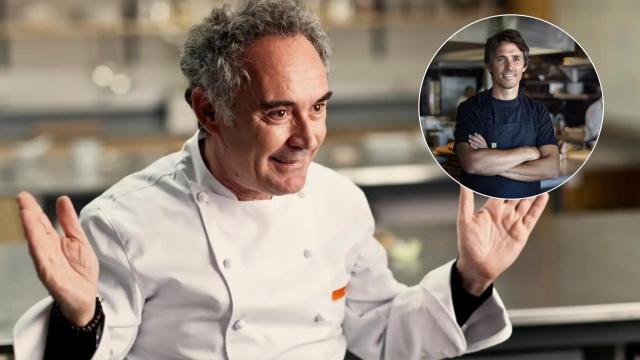 El chef Ferrán Adriá y Nino Pedruello.