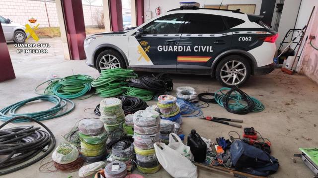 Material robado por el grupo criminal en Villamuriel de Cerrato