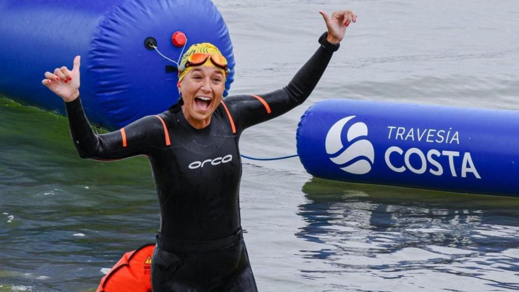 Almudena Ballesteros tras participar en una de las pruebas de Travesía Costa.