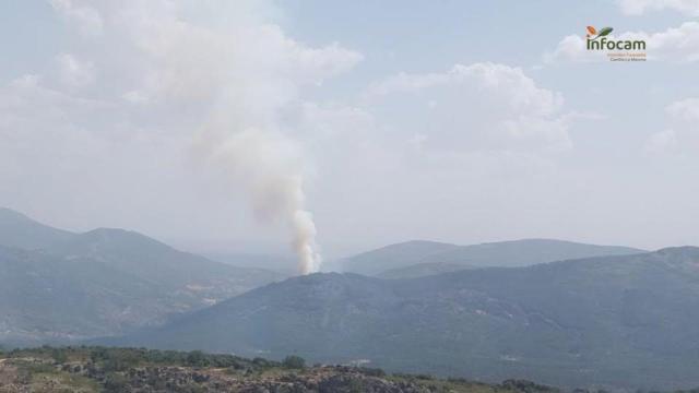 Imagen del incendio en Los Navalucillos (Toledo).