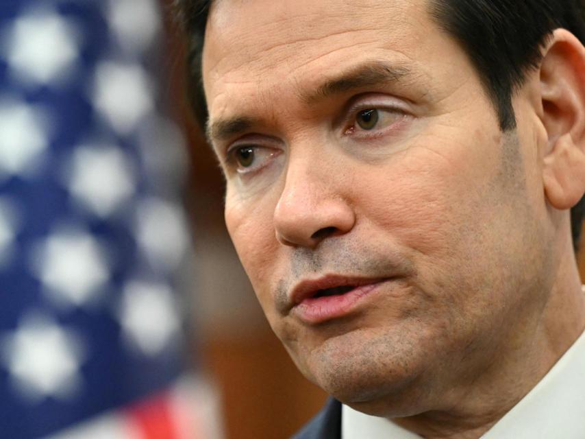 El secretario de Estado de Estados Unidos, Marco Rubio, durante una rueda de prensa en Kuala Lumpur.