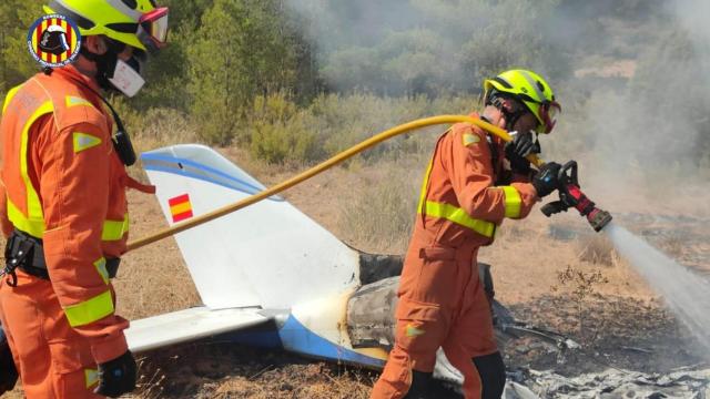 Dos fallecidos tras el accidente de una avioneta en la zona del Pontón en Requena