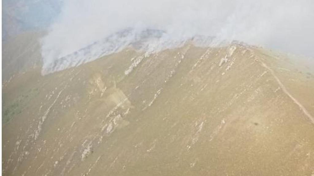 Imagen del incendio de Llamas de Cabrera (León)