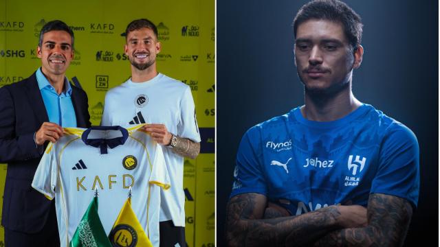 Íñigo Martínez y Darwin Núñez, presentados con sus nuevos equipos.