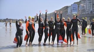 Participantes de la XV Travesía Costa en Malpica (A Coruña)