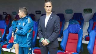 Montse Tomé, en el banquillo durante la final de la Eurocopa ante Inglaterra.