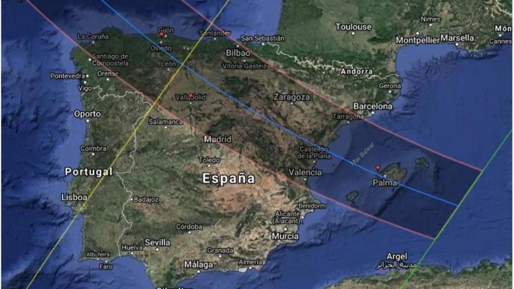 Dónde se verá el eclipse total en España.