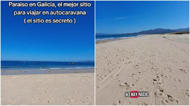 Una playa de Galicia vacía