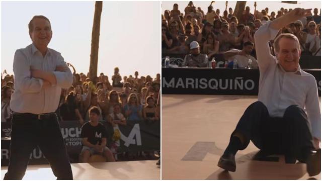 Abel Caballero lo vuelve a hacer: se hace viral bailando break dance en O Marisquiño