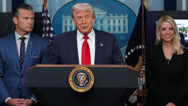 El presidente de Estados Unidos, Donald Trump, este lunes en la Casa Blanca.