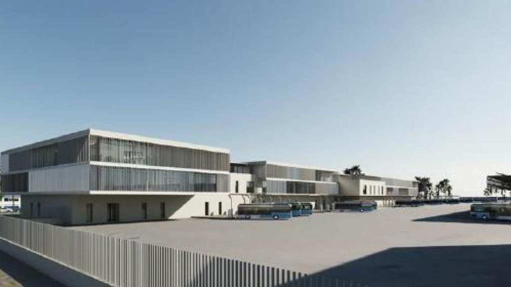 Otra imagen del nuevo edificio proyectado para la EMT de Málaga.