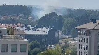 Declarado un incendio en Vidán, en Santiago de Compostela