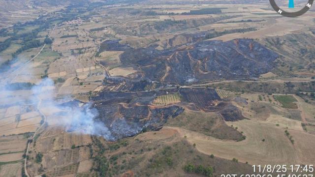 Incendio en Daroca (Zaragoza)