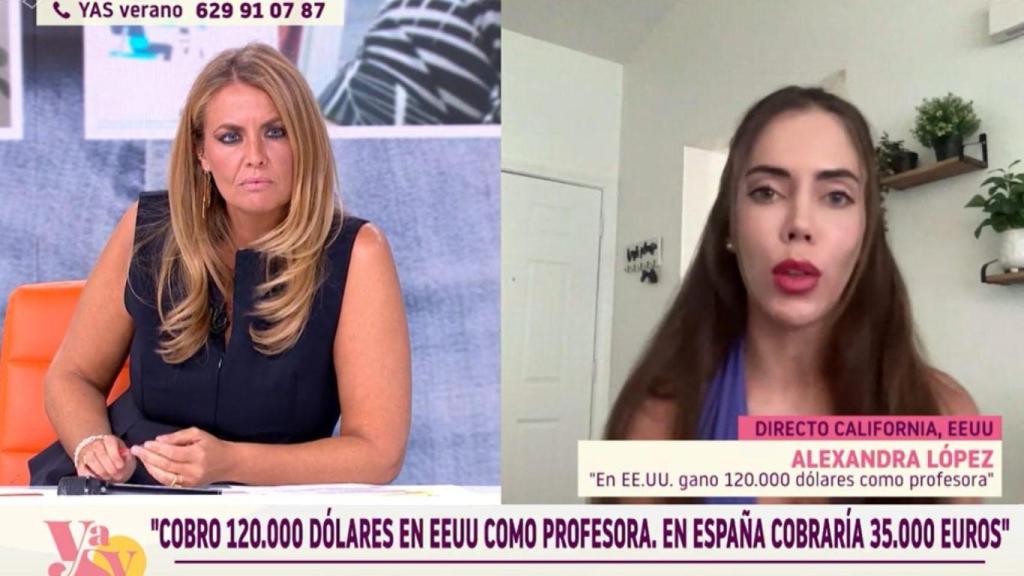 Alexandra López en el programa 'Y Ahora Sonsoles'