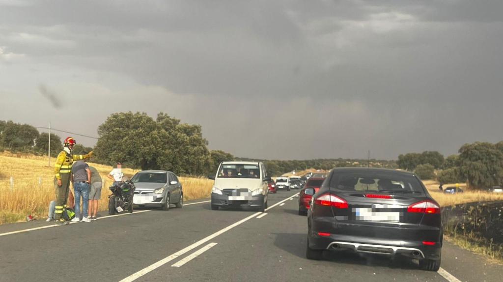Imagen del accidente en Santa Marta de Tormes (Salamanca)