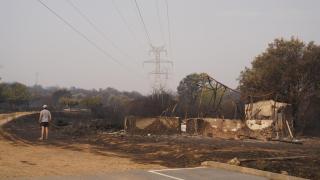 Imagen del incendio en Las Médulas