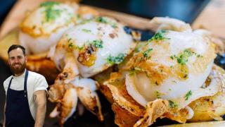 Alfredo Vozmediano, chef, en un montaje de El Español