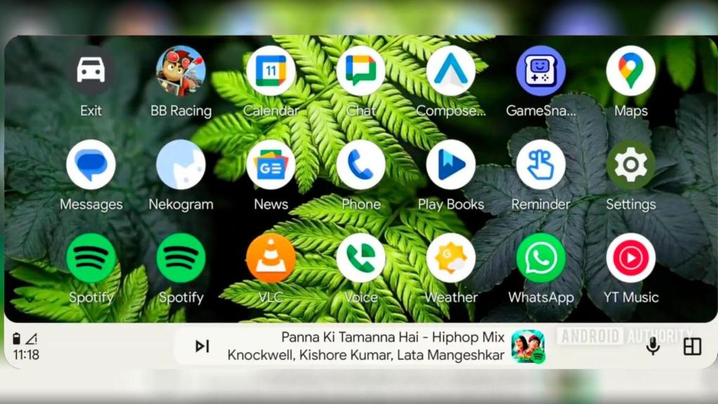 Android Auto con 7 columnas de apps