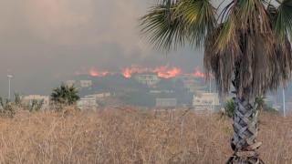 Las llamas han alcanzado algunas casas en la zona de Atlanterra en Zahara de los Atunes.