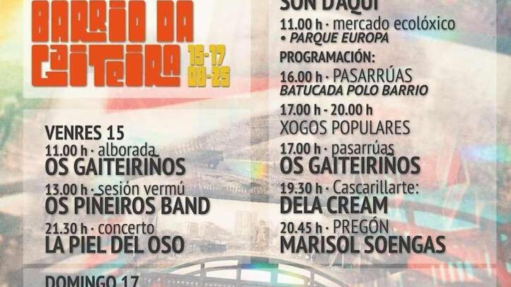 Cartel de la edición 2025 de las Fiestas de la Gaiteira