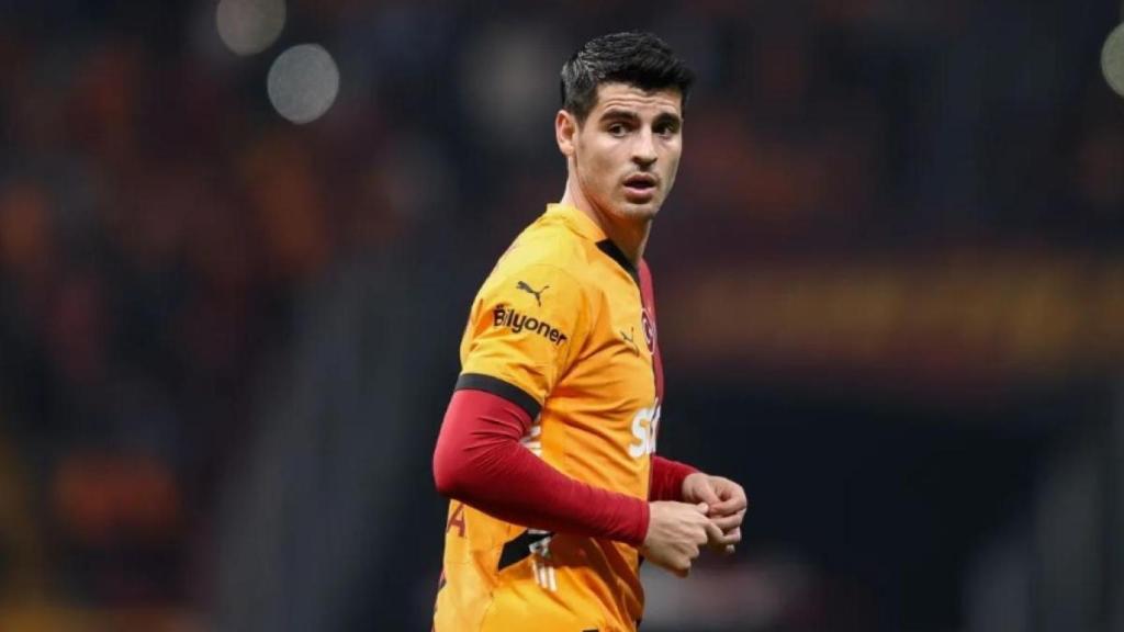 Álvaro Morata, durante un partido la temporada pasada con el Galatasaray.