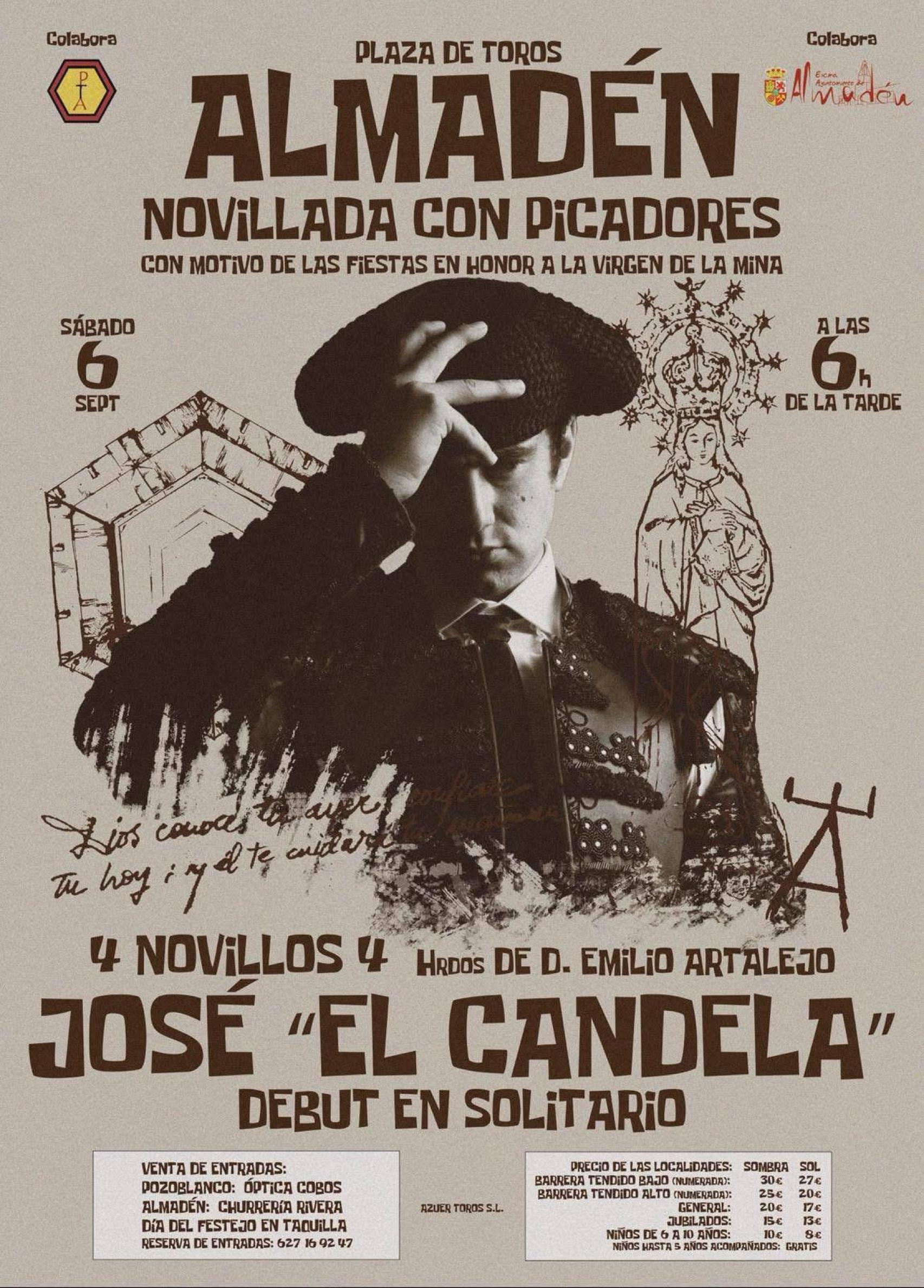 El cartel del festejo.
