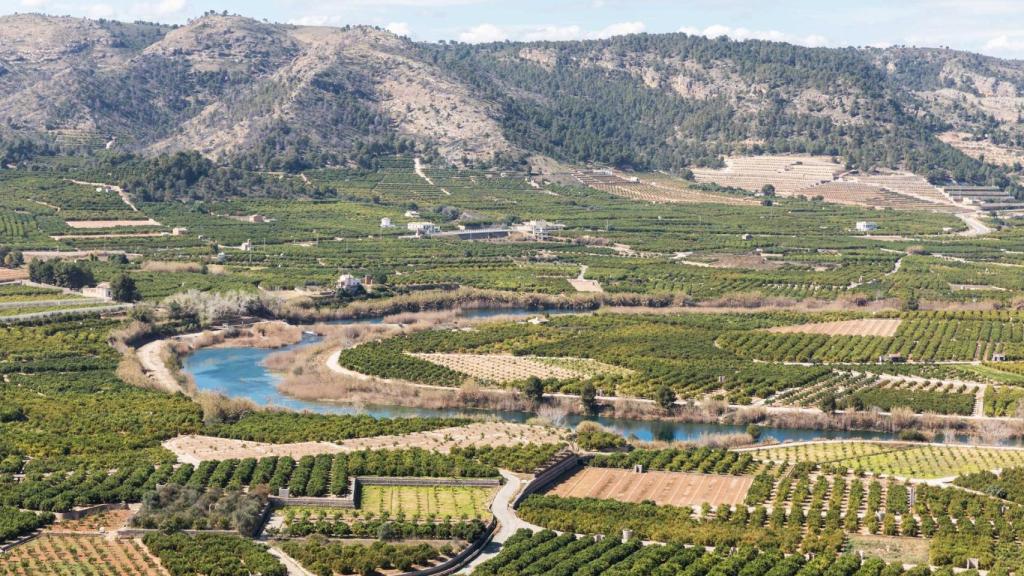 Vista del río Júcar a su paso por Antella. Turisme CV