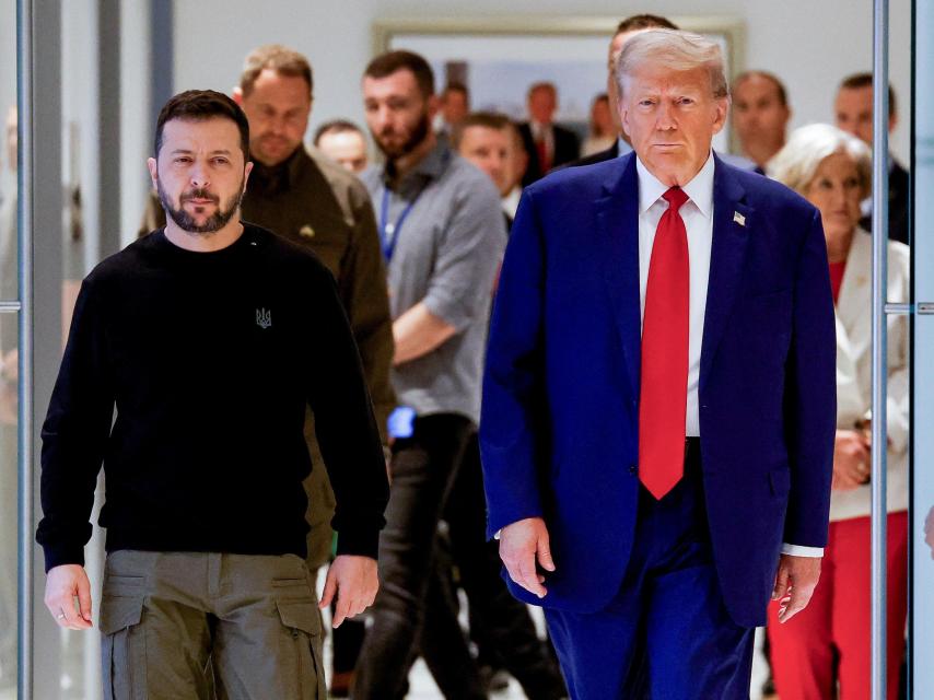 Zelenski junto a Donald Trump.