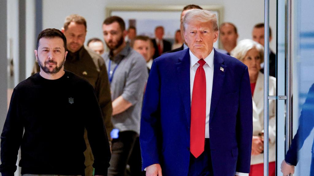 Zelenski junto a Donald Trump.