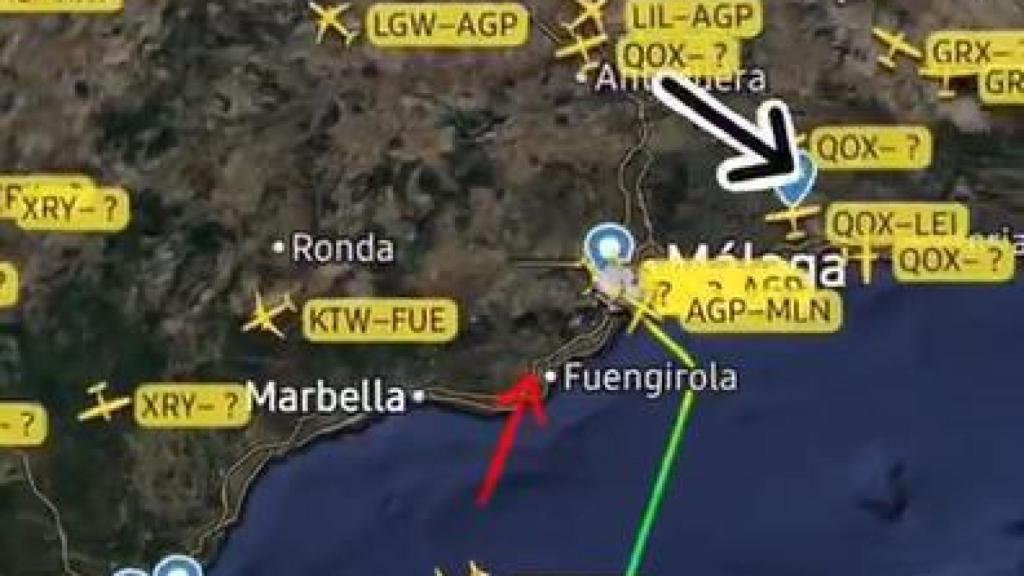Una captura del vídeo subido por los controladores aéreos.