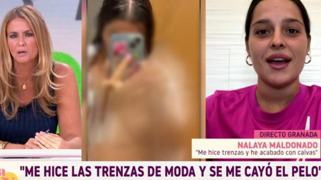 Nalaya Maldonado contando su testimonio.