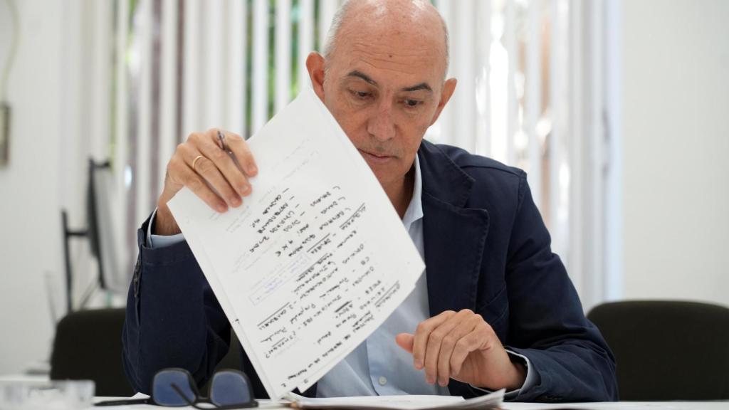 Gosálbez durante la entrevista. Eduardo Manzana