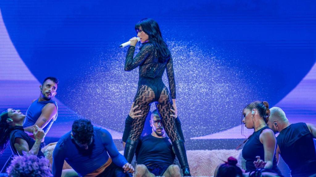 Aitana en uno de sus conciertos en Madrid.