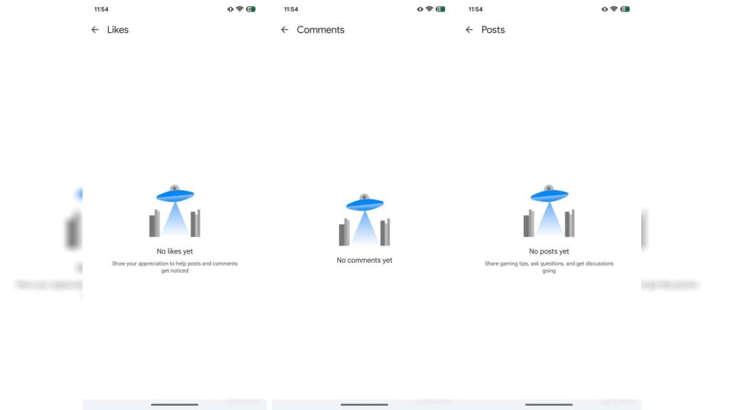 La interfaz de likes, comentarios y publicaciones del foro de la Play Store