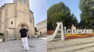 A la izquierda, Israel Rueda; a la derecha, Aurora Cantero. Estudiantes universitarios del Programa Campus Rural.