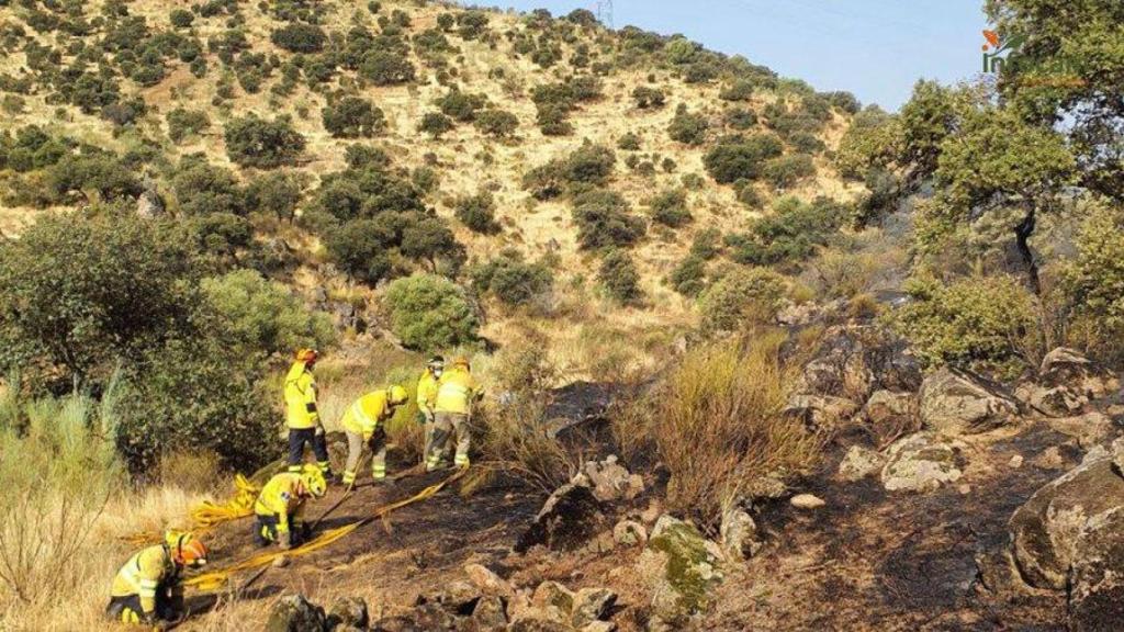 Incendio en Navalmoralejo (Toledo).