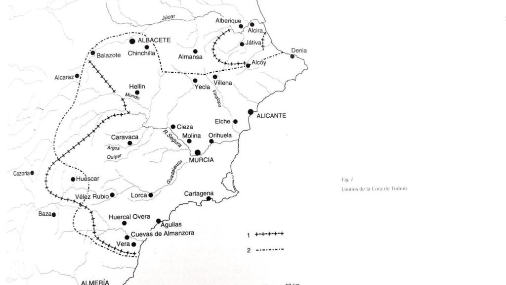 Territorios de la Cora de Tudmir.
