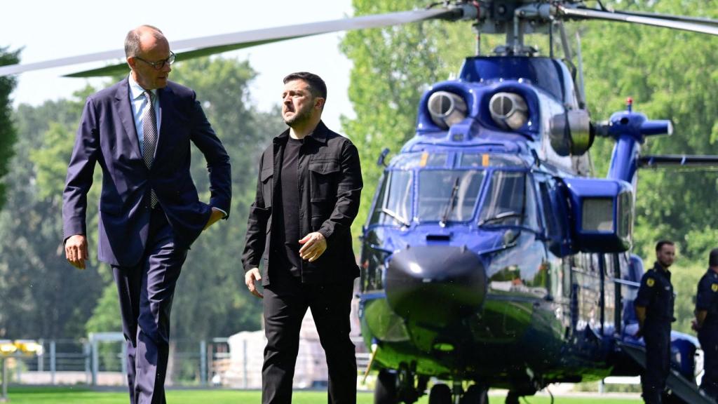 Zelenski a su llegada a Alemania.