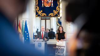 Imagen de Francisco de la Torre y Carmen Casero, en rueda de prensa.