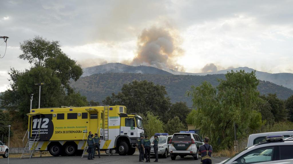 Uno de los incendios que afectan a Extremadura.